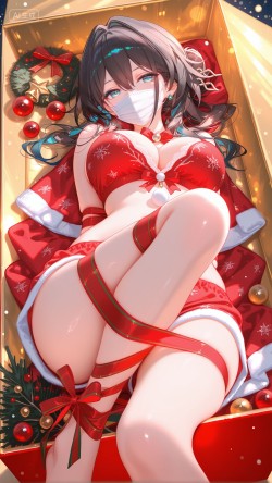 阮梅 镜流 崩坏星穹铁道二次元游戏<strong><strong>美女</strong></strong>角色 圣诞节主题