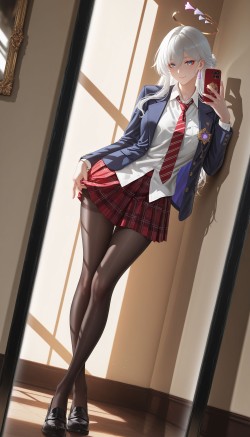 百变知更鸟小姐 二次元游戏崩坏星穹铁道 JK少女感 大长腿<strong><strong>丝袜</strong></strong>黑丝