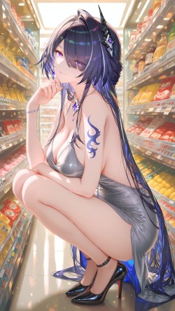 <strong><strong>崩坏</strong><strong>星穹</strong><strong>铁道</strong></strong> 黄泉 高跟鞋裙子 商超 百褶裙