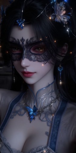 国漫美女 <strong>绝美</strong>古风 面具妆