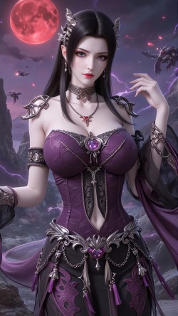 斗破苍穹 <strong>美杜莎</strong>（紫色装）国漫美女