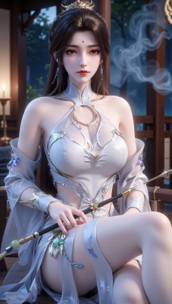 月婵霓裳羽衣特辑。国漫女神 壁纸 <strong>完美世界</strong> 月婵