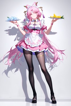 超模女仆 ai绘画 手游崩坏星穹铁道 <strong><strong>黑丝</strong></strong>裤袜二次元少女