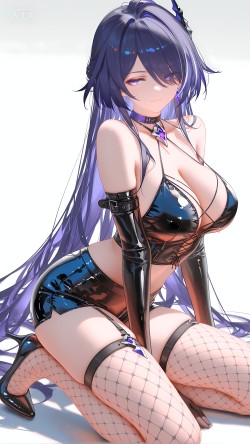 崩坏星穹铁道 黄泉 二次元美女 渔网袜 <strong><strong>丝袜</strong></strong>黑丝 皮衣