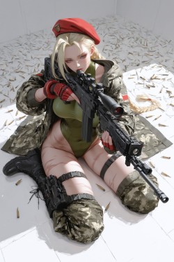 嘉米怀特 街霸 二次元<strong><strong>游戏</strong></strong>人物二创 枪械