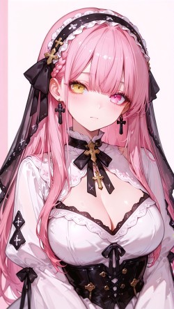 #ai绘画 #壁纸 #异瞳 #动漫少女
