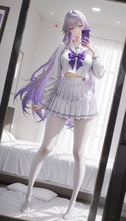 今天是软糯的白色小飞霄！黑塔！崩坏星穹铁道 <strong><strong>丝袜</strong></strong>白丝大长腿