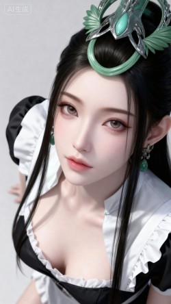 陆嫁嫁 <strong><strong>神国</strong><strong>之上</strong></strong>动画 女仆装 黑白丝 壁纸 古风 国漫女神