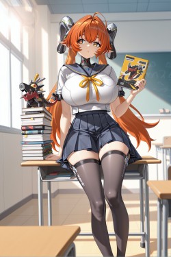 <strong><strong>绝区</strong><strong>零</strong></strong>奥菲斯学姐一起上课 青春校园教室 黑丝大长腿