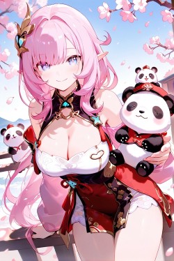 熊猫爱莉哦可爱吧。#人之律者 #爱莉希雅 崩坏三 #致爱莉希雅