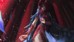 游戏《<strong>英雄联盟</strong>》莎雅Xayah插画壁纸图片