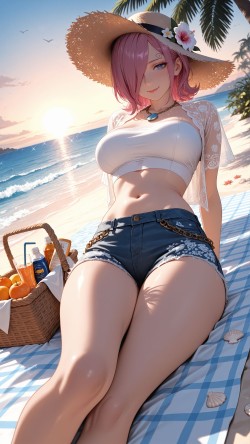 海贼王 女帝汉库克 同人 ai绘画壁纸