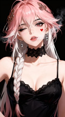 二次元游戏<strong><strong>鸣潮</strong></strong> 御姐壁纸 长离 黑色背景