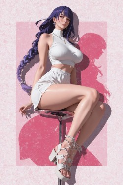 雷电将军 二次元<strong><strong>原神</strong></strong> 游戏人物二创