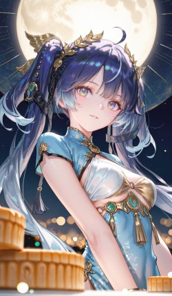 尤诺 中秋节主题 <strong><strong>鸣潮</strong></strong>游戏壁纸