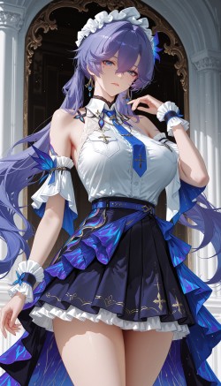 双马尾坎特蕾拉竟然如此甜美 二次元游戏<strong><strong>鸣潮</strong></strong> 裙子