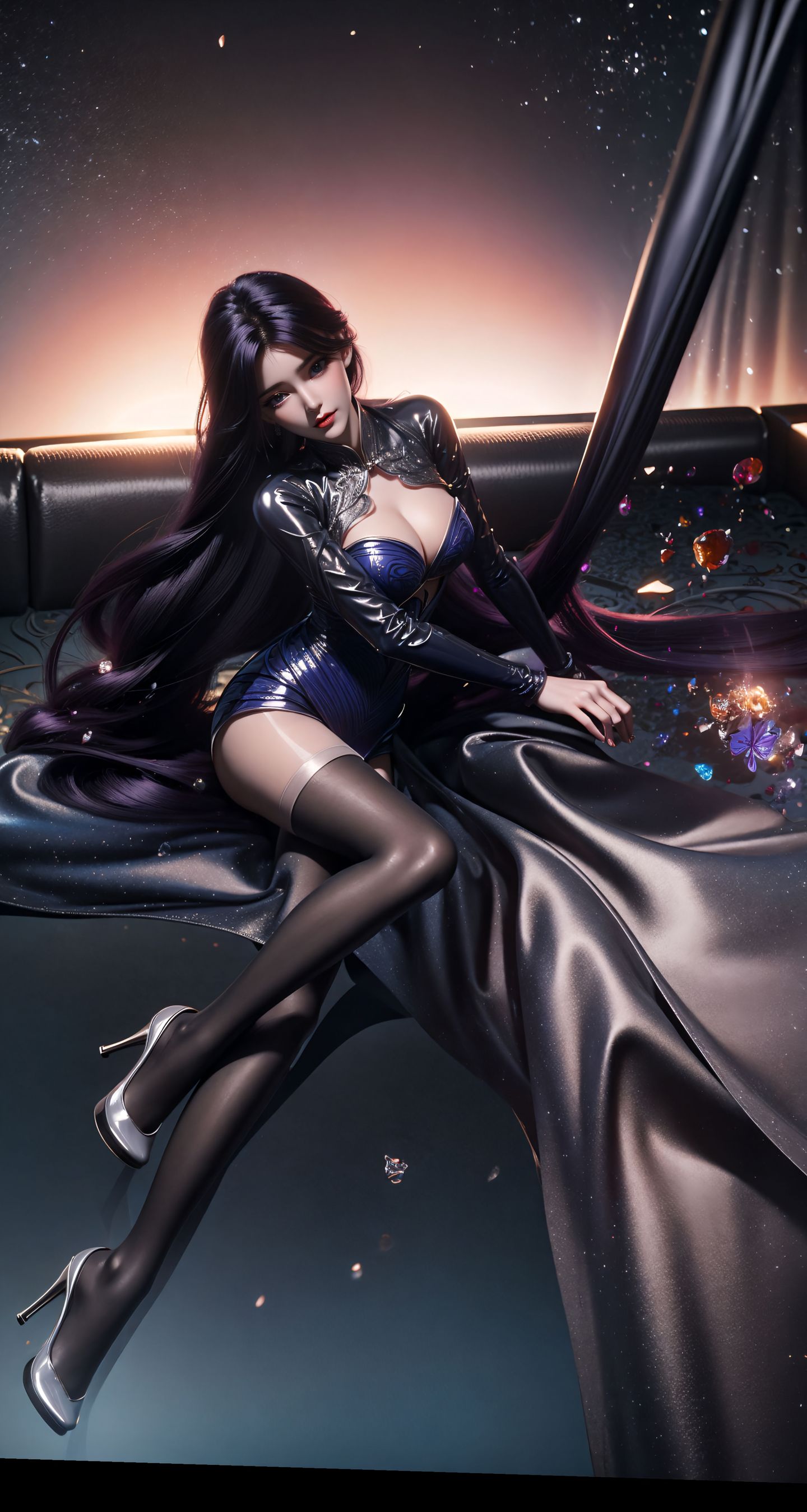 国漫美女 云曦 黑丝 大长腿 完美身材