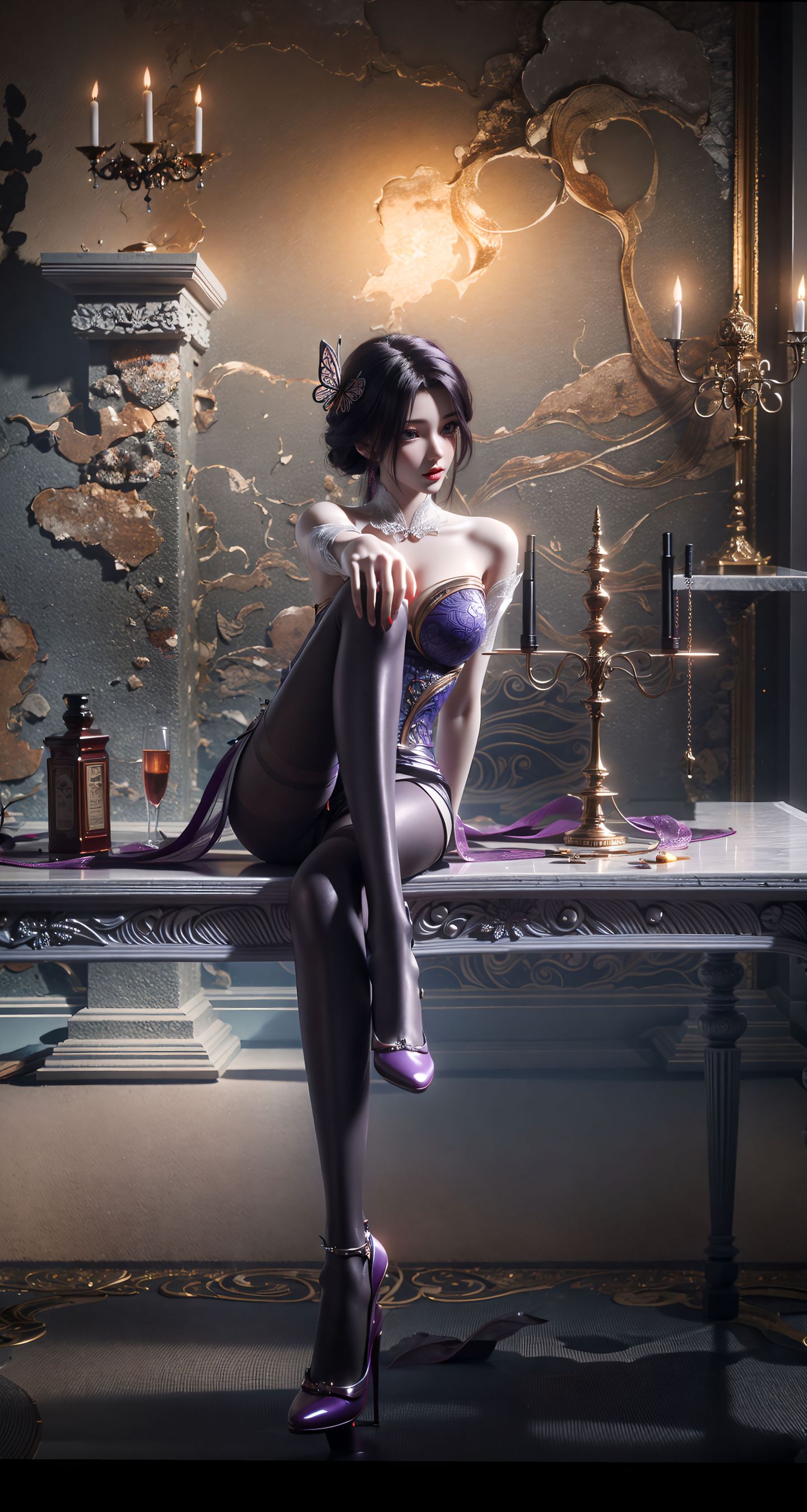 国漫美女 云曦 黑丝 大长腿 完美身材