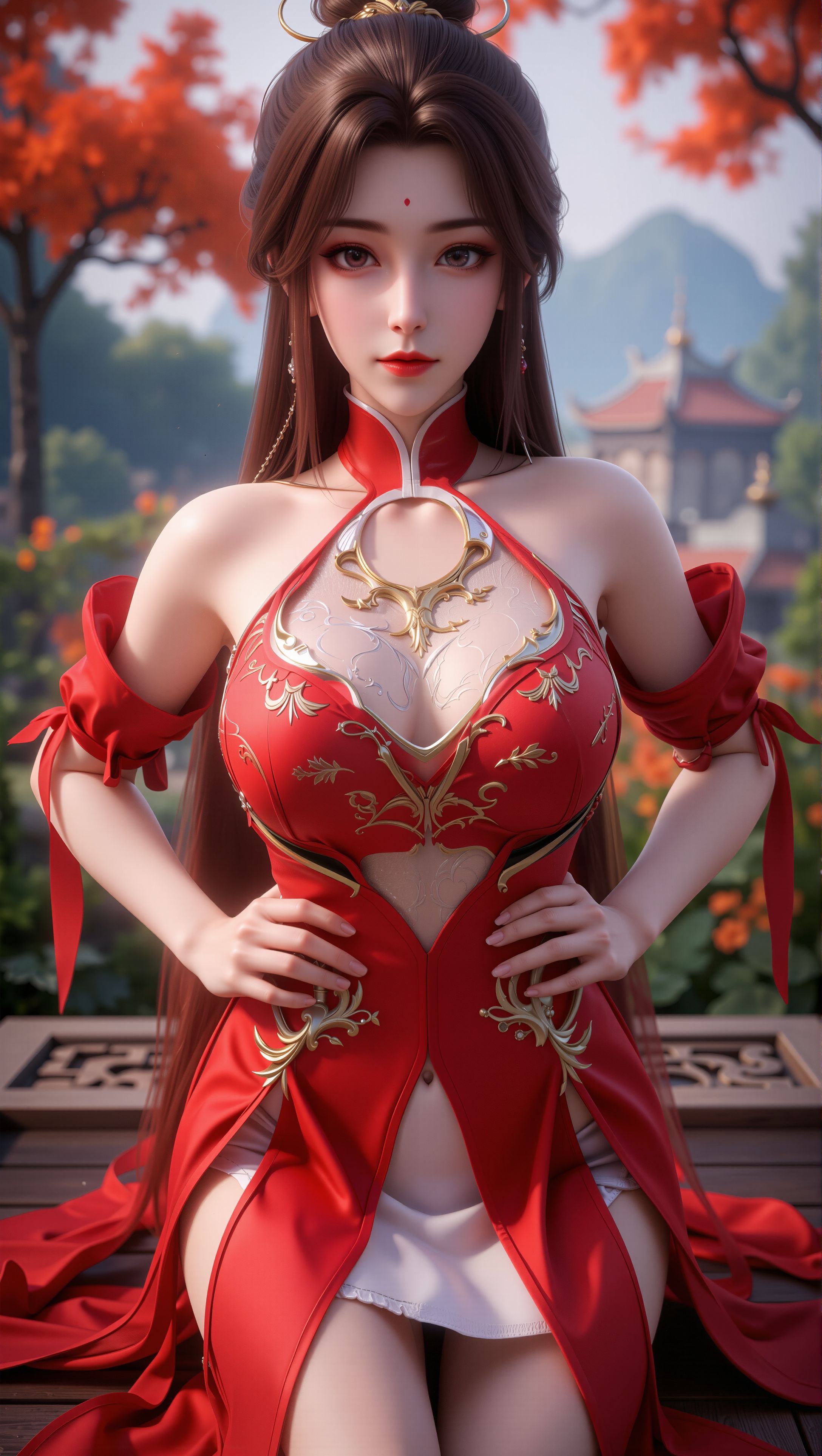 完美世界 红衣月婵。#动漫 #国漫女神 #壁纸