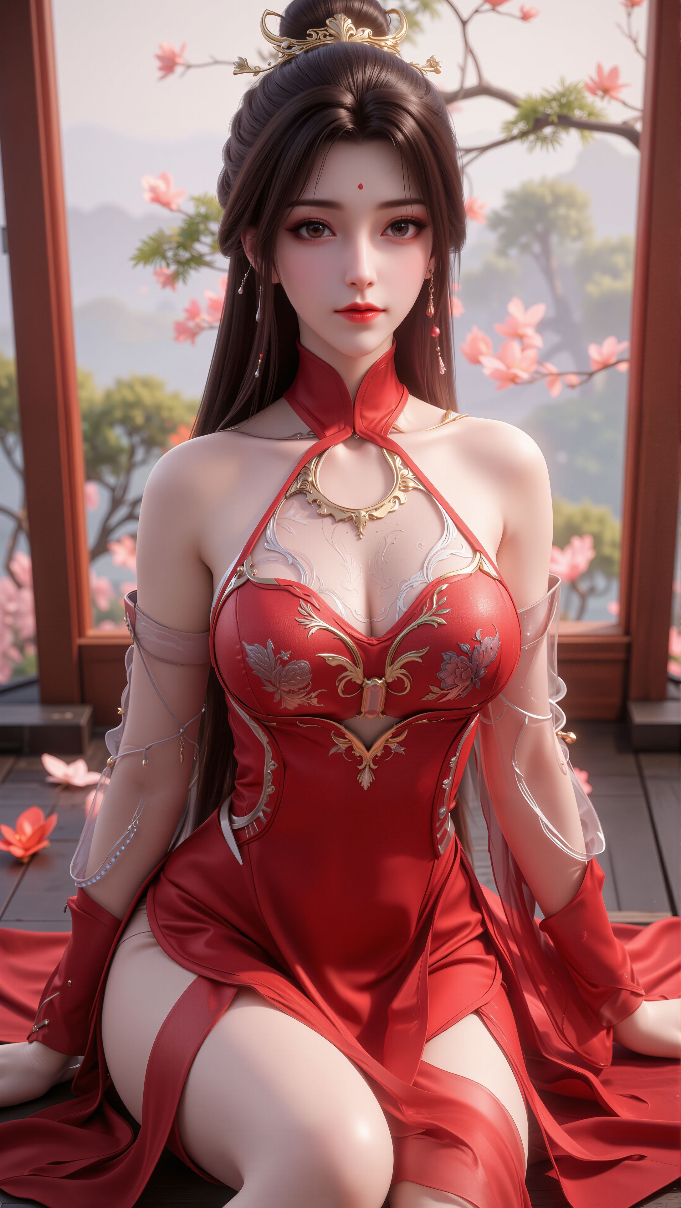 完美世界 红衣月婵。#动漫 #国漫女神 #壁纸