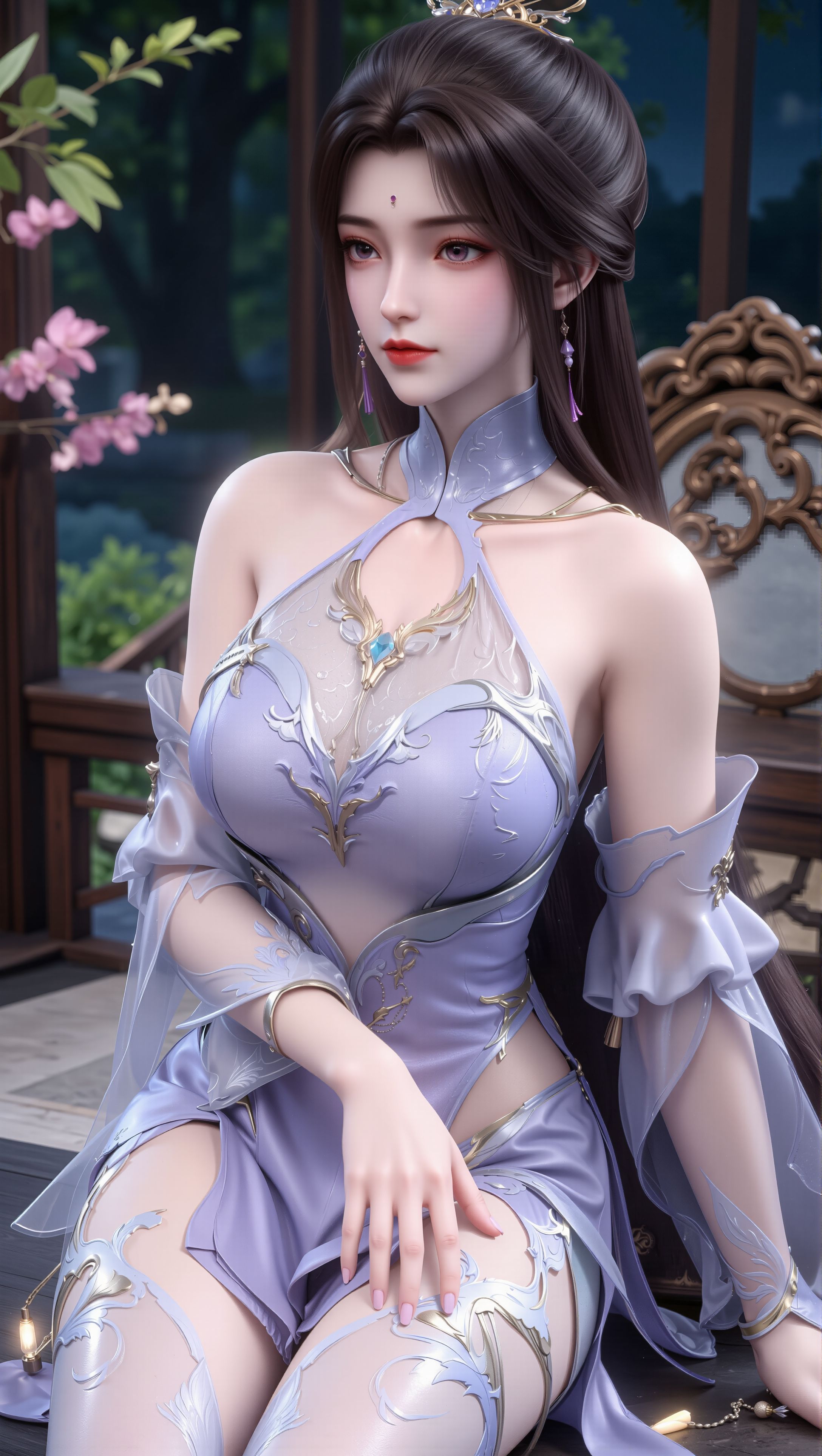 月婵霓裳羽衣特辑。国漫女神 壁纸 完美世界 月婵