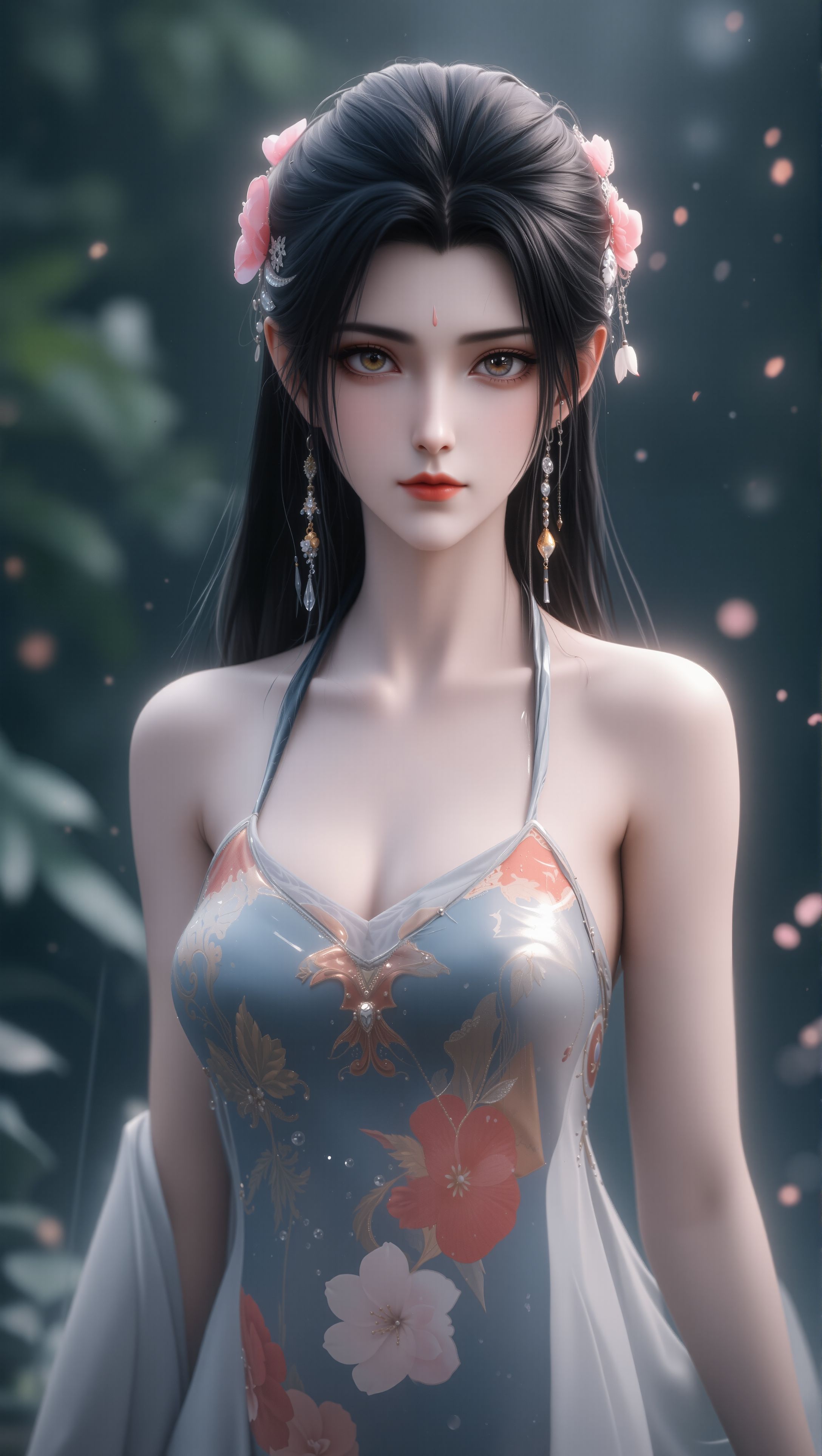 陆雪琪雨中湿身，清冷仙子的破碎美学。诛仙国漫 极品气质美女