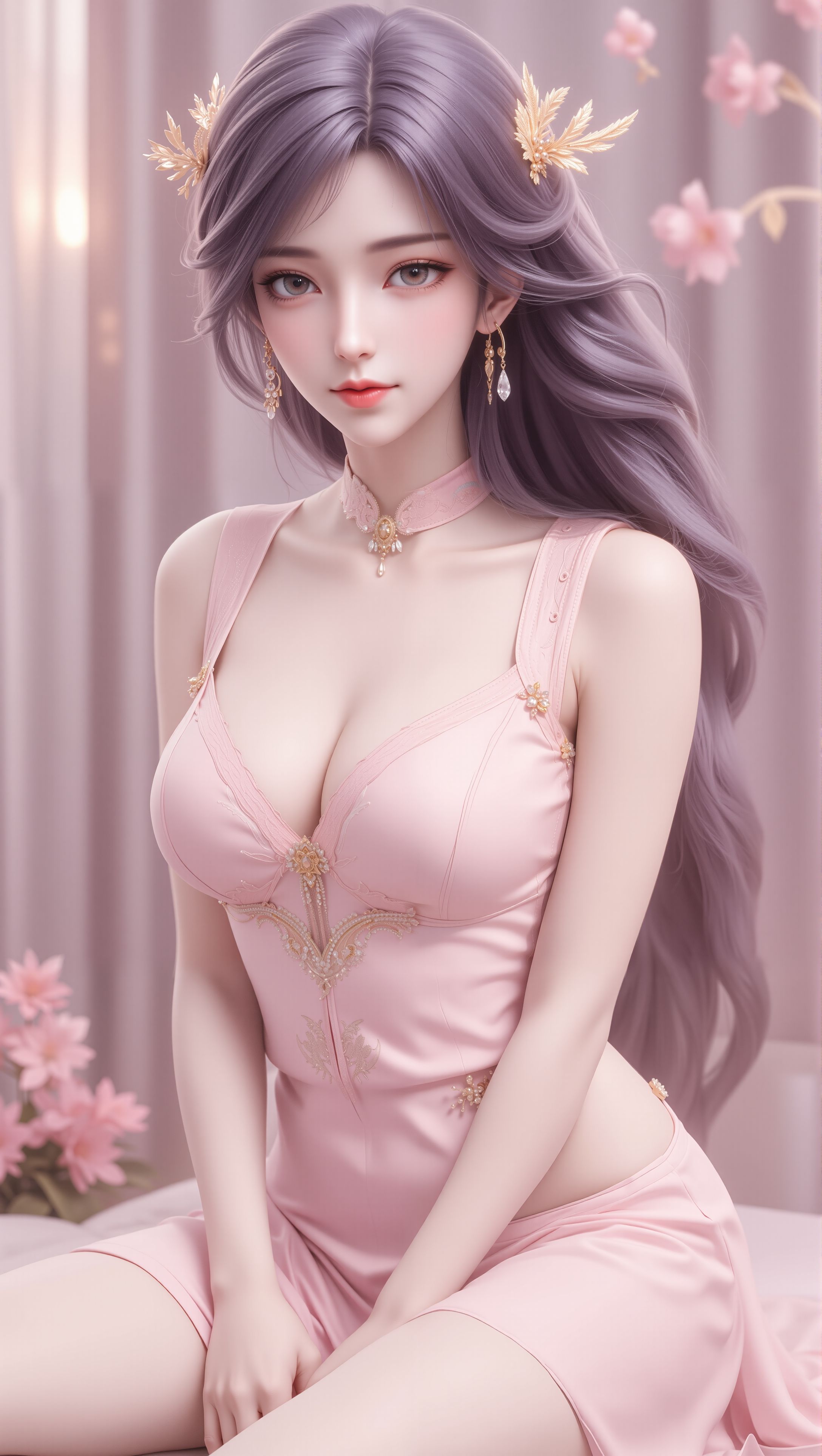 粉色旗袍 完美世界 云曦 国漫 动漫