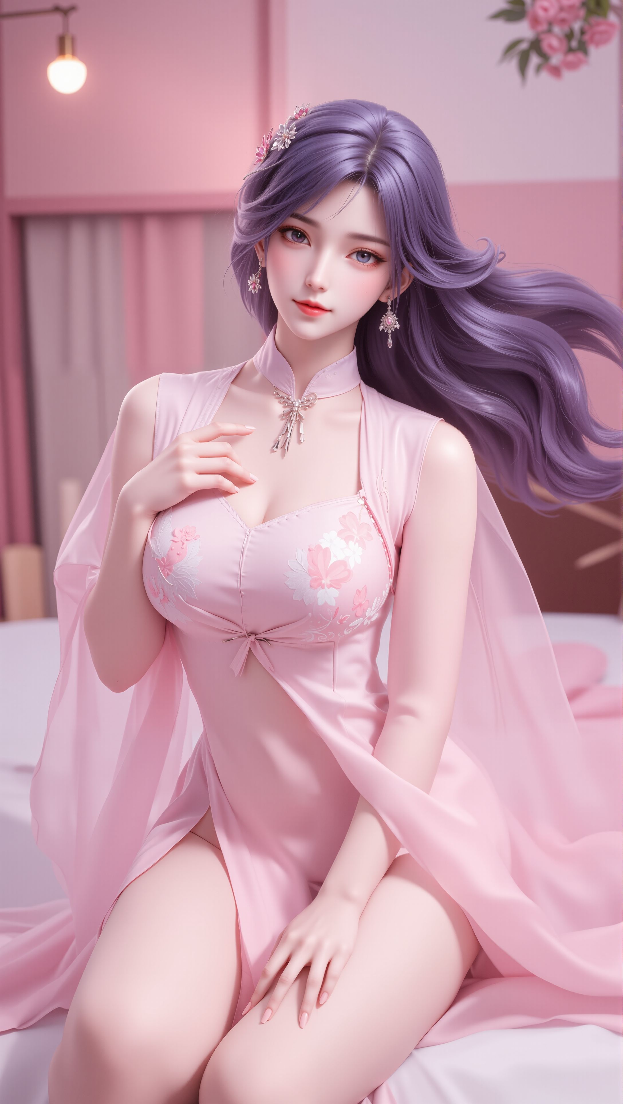 粉色旗袍 完美世界 云曦 国漫 动漫
