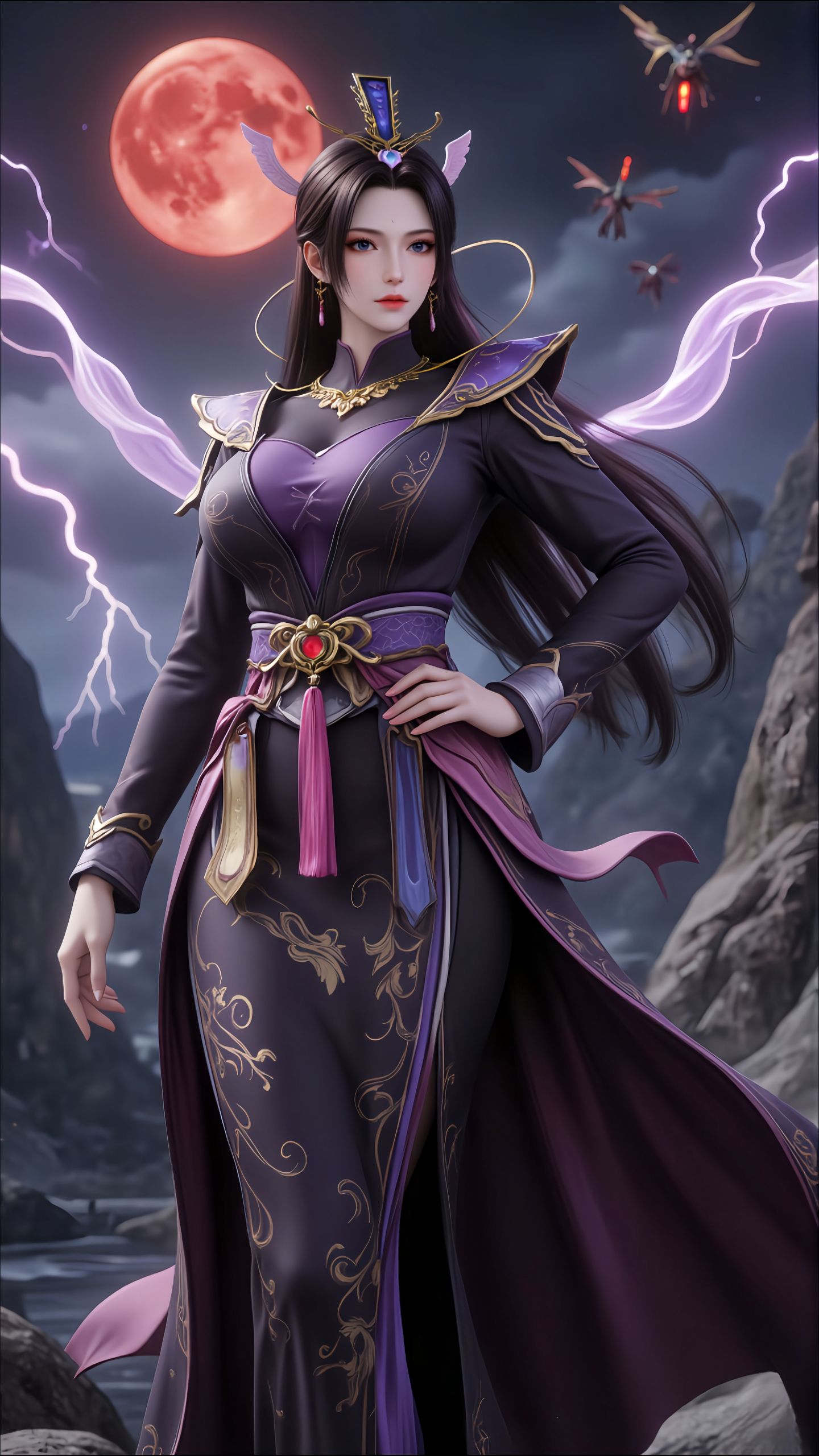 遮天 紫霞紫府圣女。高清图片 动漫美图 绝美