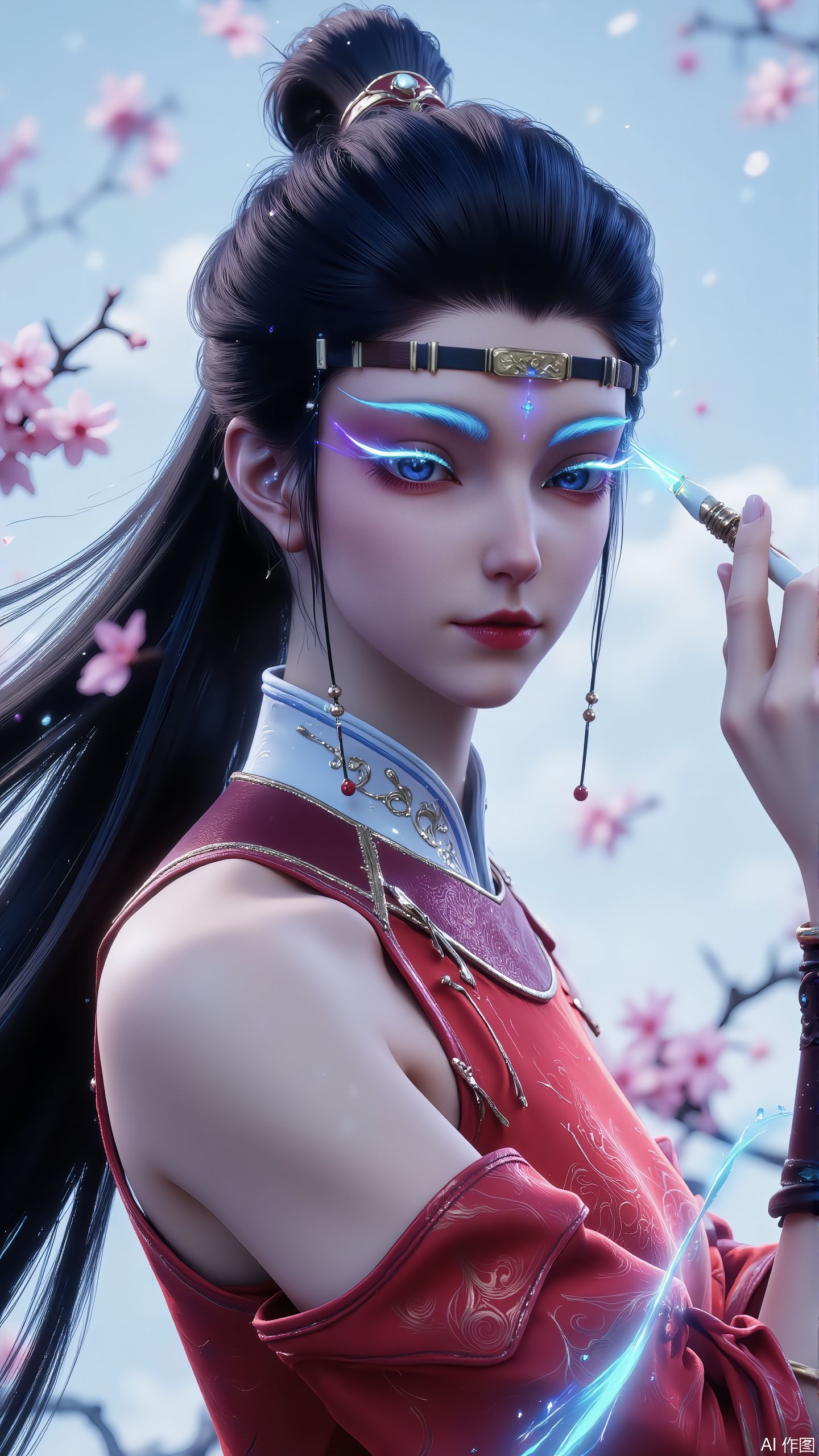 画眉版知画也是绝美#绘画#国漫女神 #沧元图 #知画
