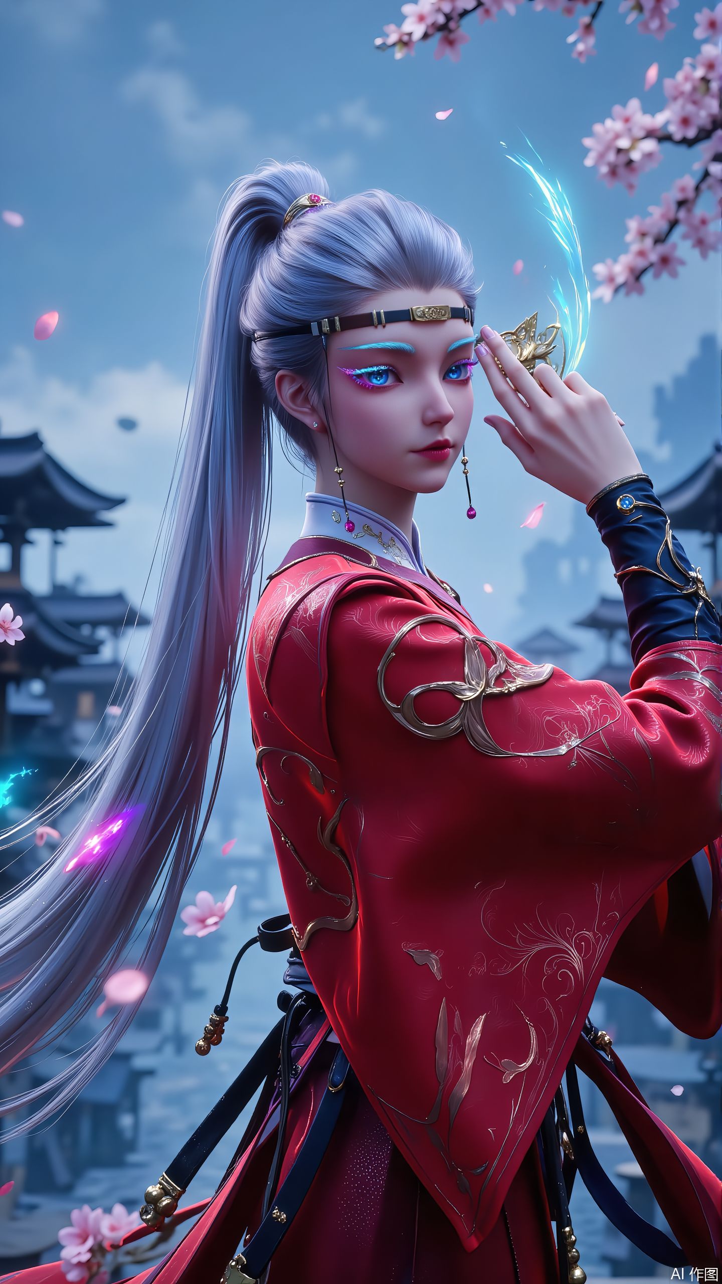 画眉版知画也是绝美#绘画#国漫女神 #沧元图 #知画