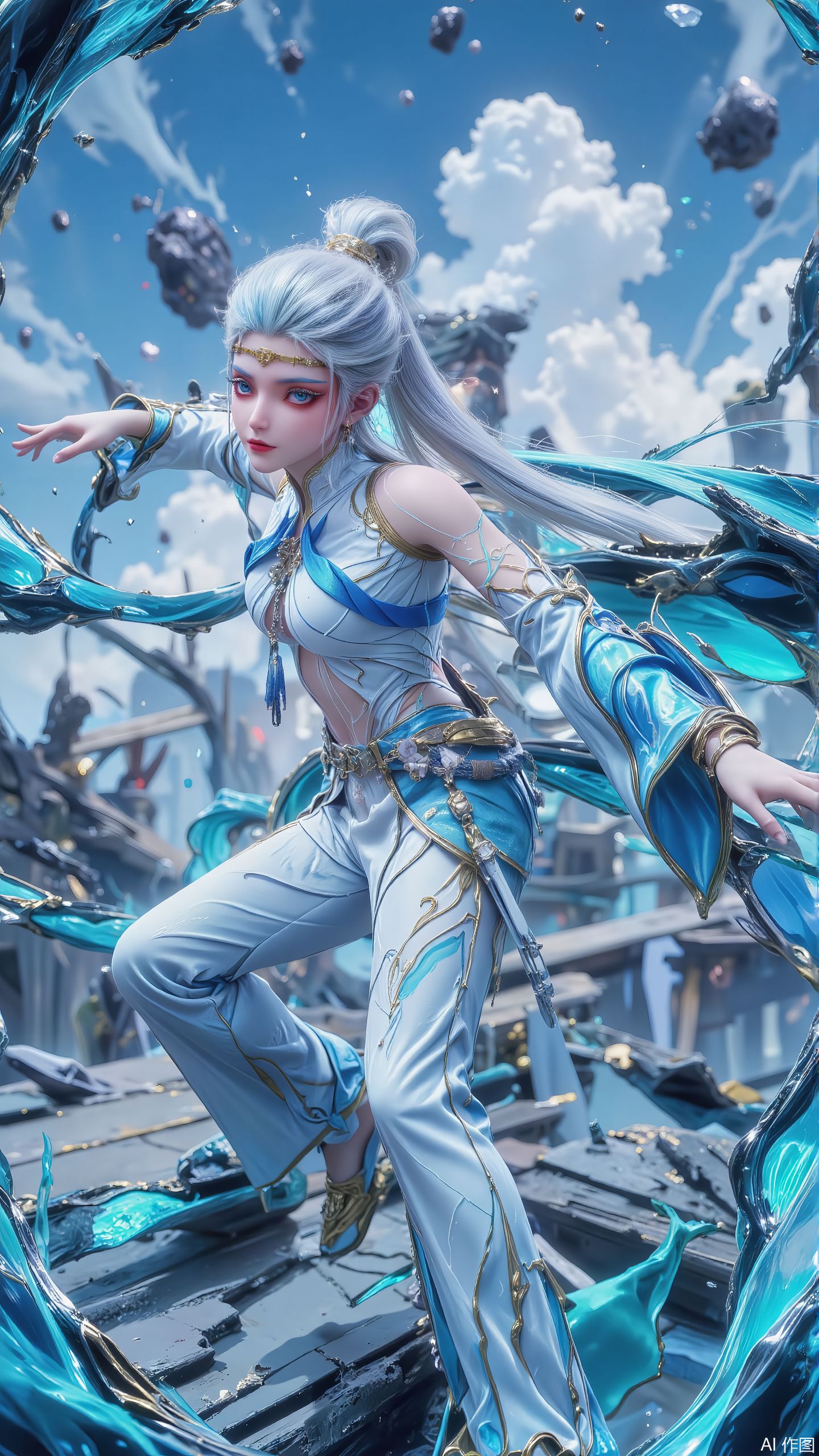 知画的根基姿态也太美了吧 沧元图 ai绘画