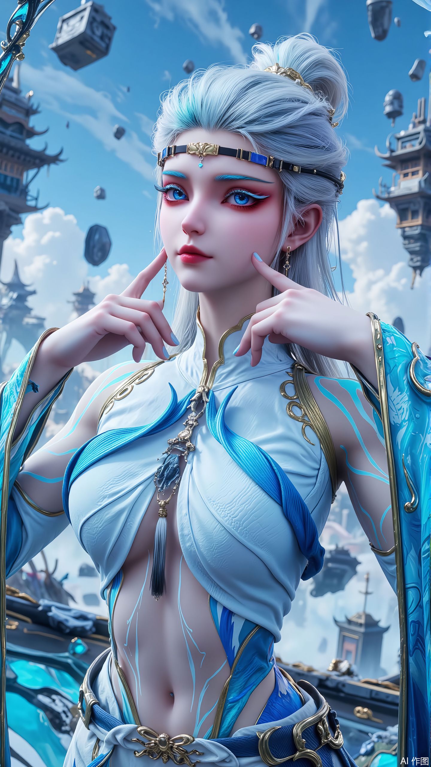 知画的根基姿态也太美了吧 沧元图 ai绘画