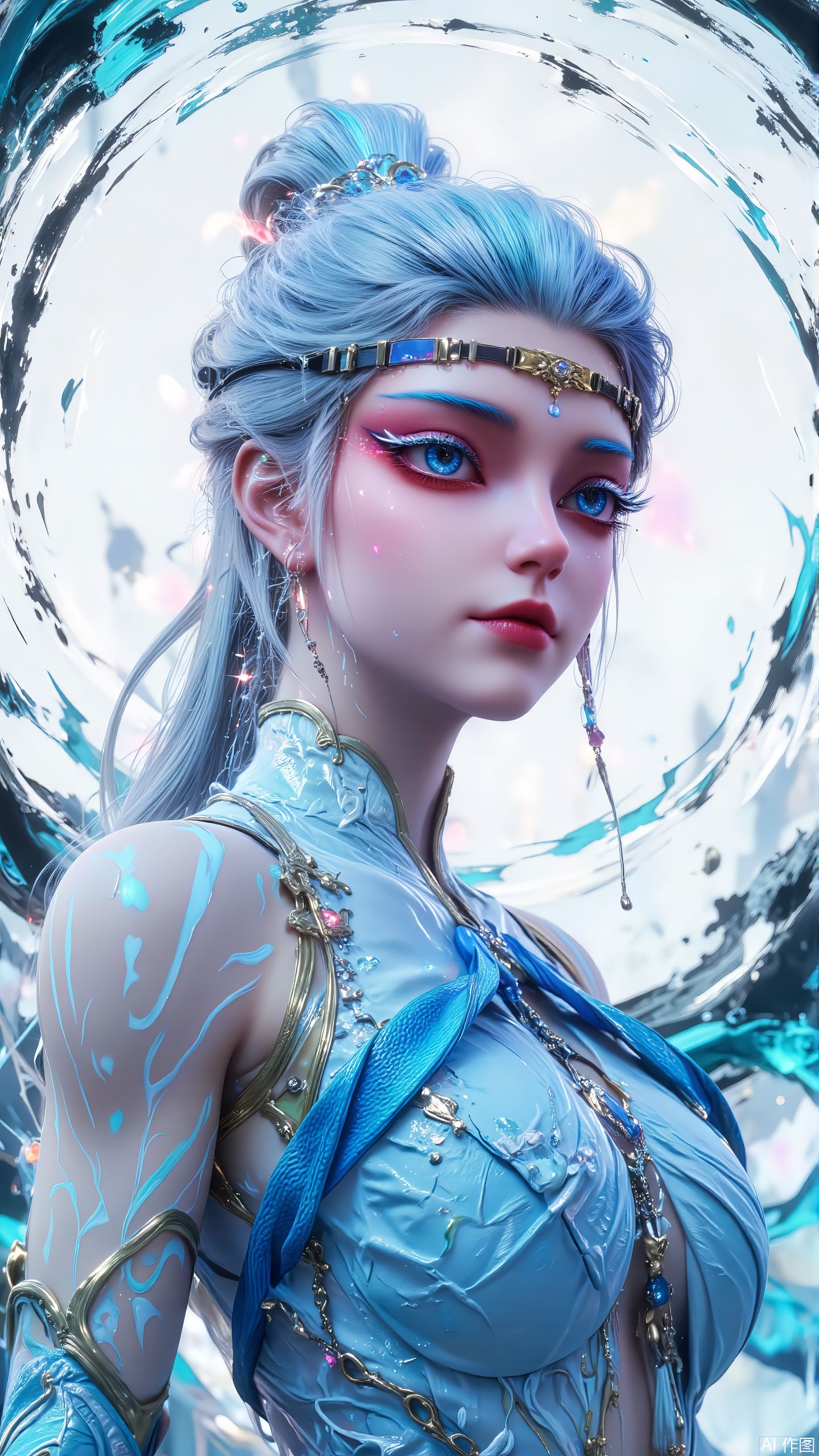 知画水墨根基姿态 异画官 沧元图 国漫女神 ai绘画