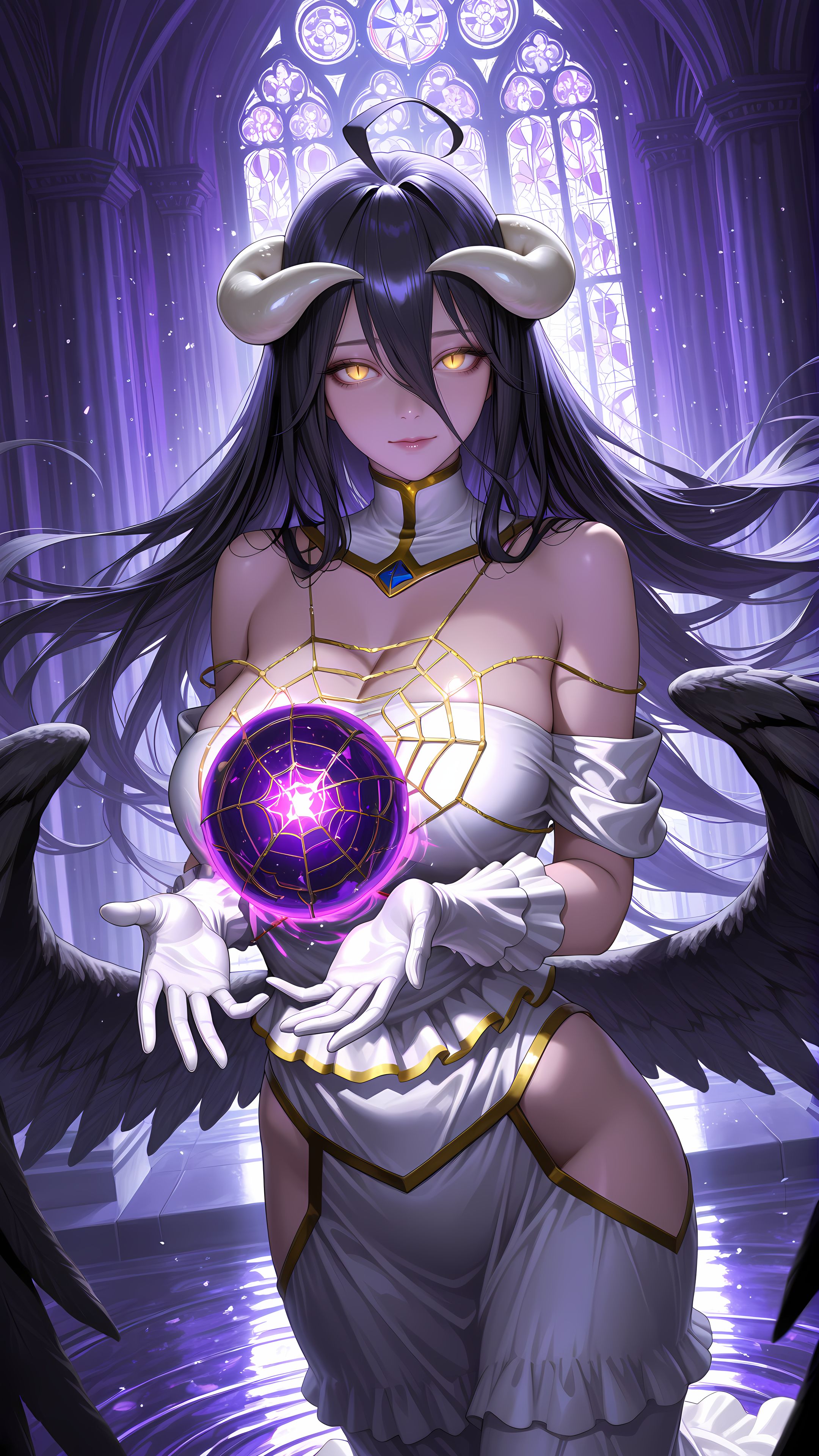 ai绘画 雅儿贝德 overload 魅魔 手机壁纸