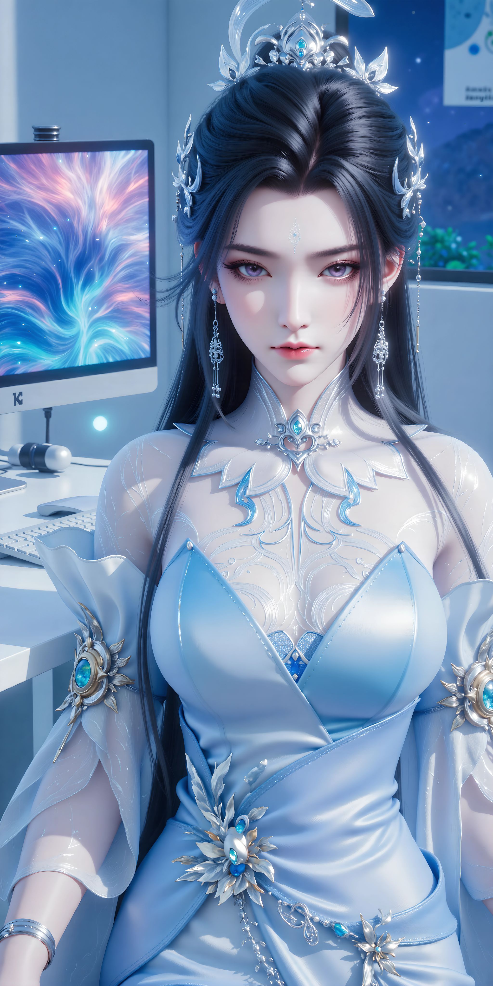 诛仙 国漫女神 ai绘画 深情如陆雪琪