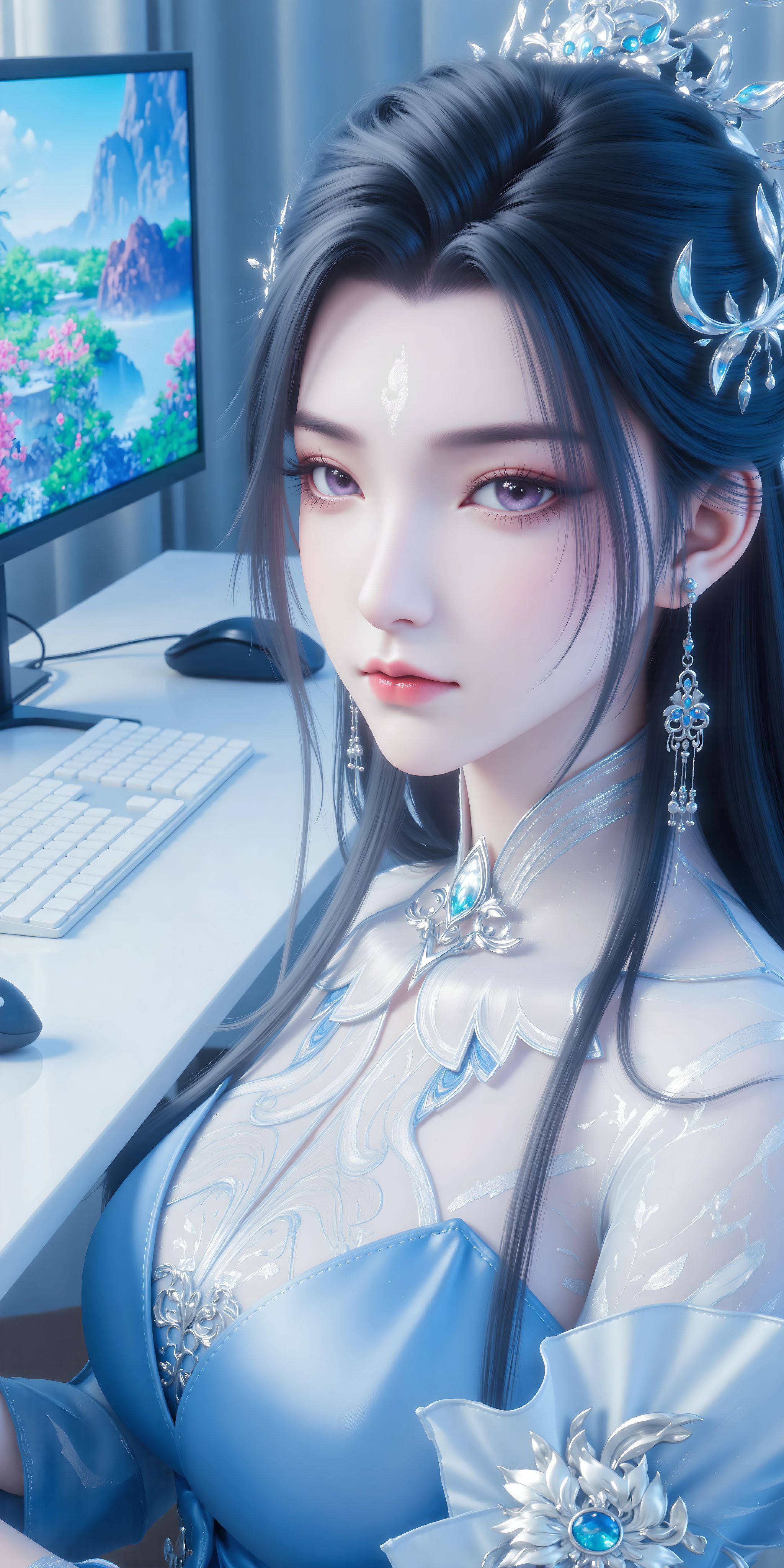 诛仙 国漫女神 ai绘画 深情如陆雪琪