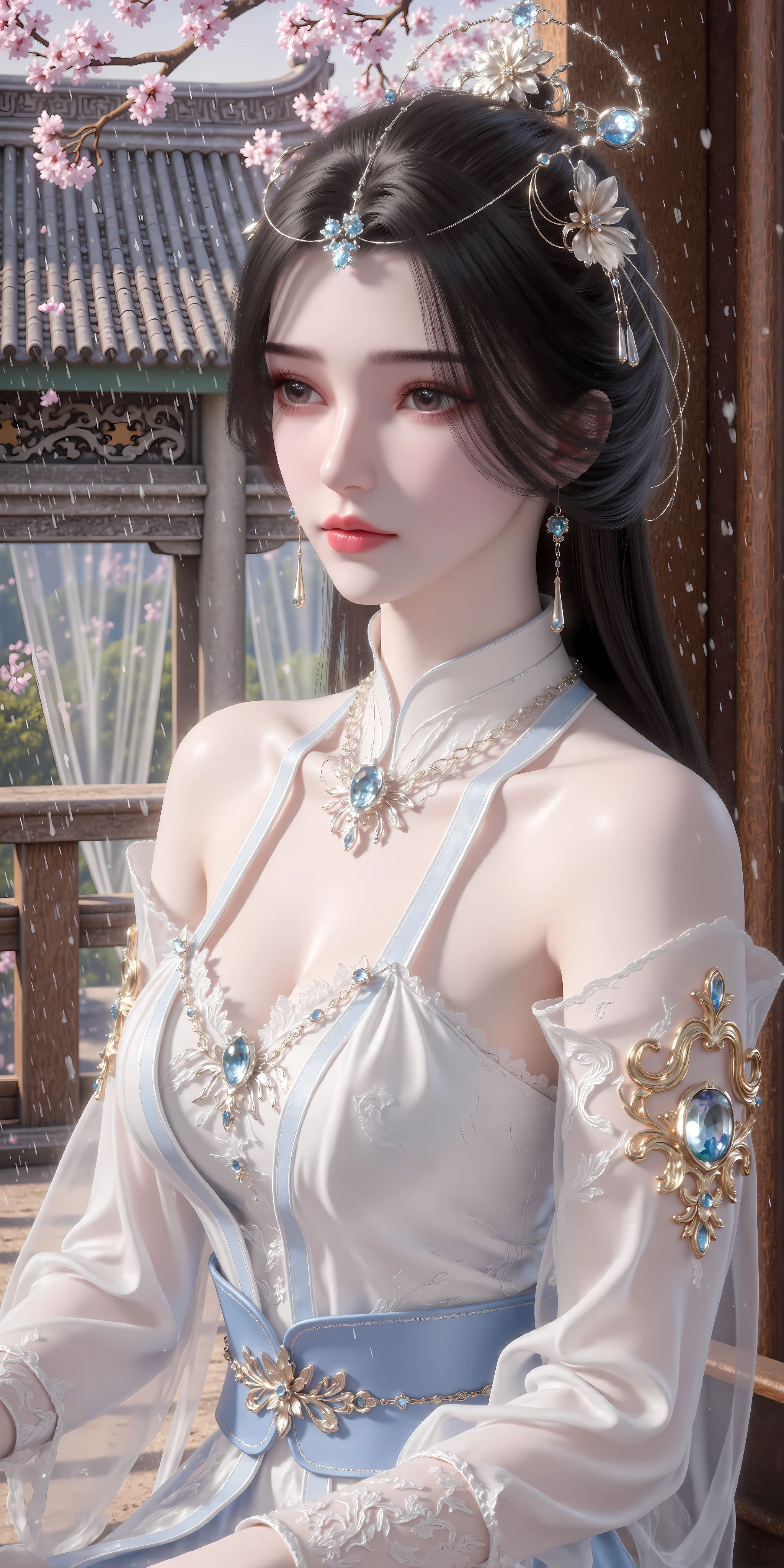 国漫女神 仙逆 ai绘画 李慕婉：师兄救我！