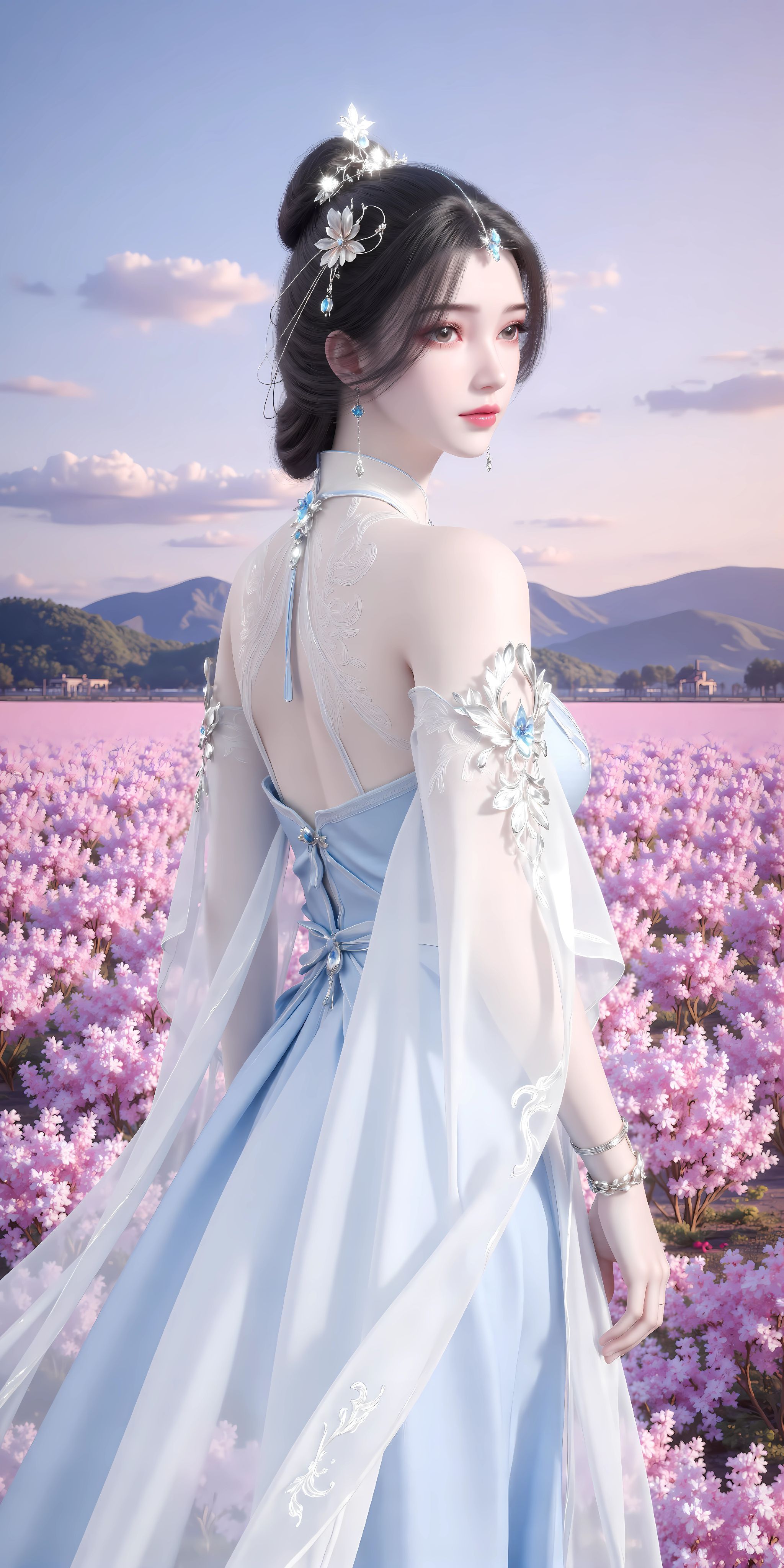 国漫女神 仙逆 ai绘画 李慕婉：师兄救我！