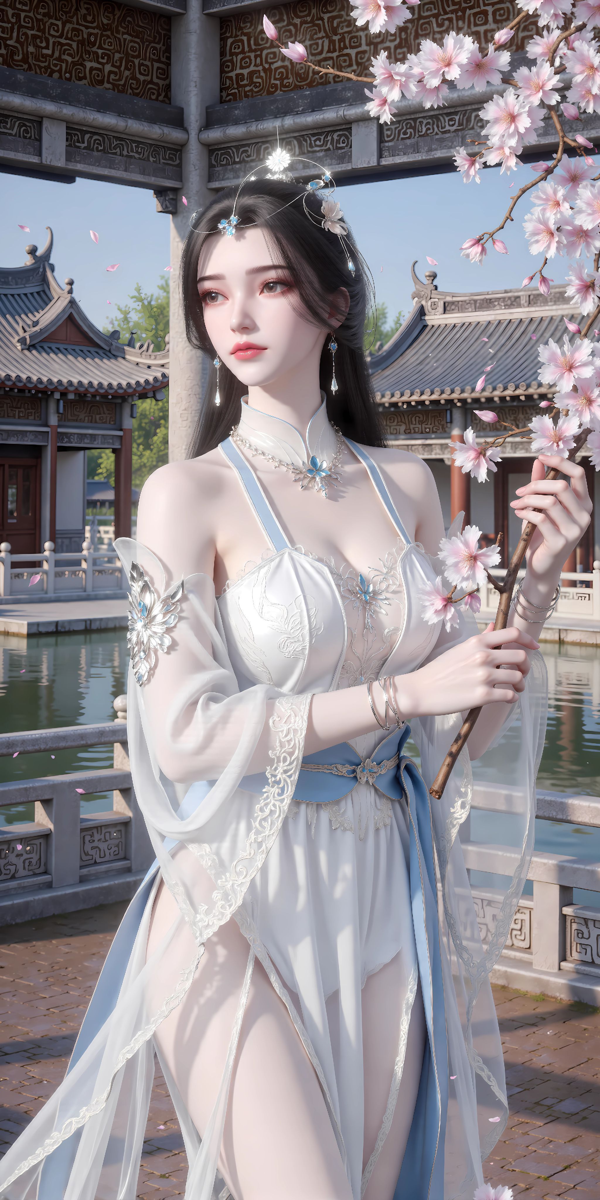 国漫女神 仙逆 ai绘画 李慕婉：师兄救我！