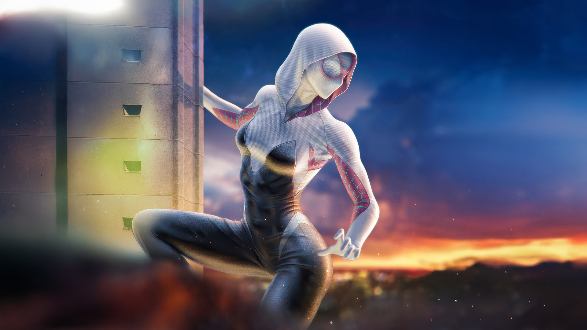 格温·史黛西在云中 蜘蛛侠