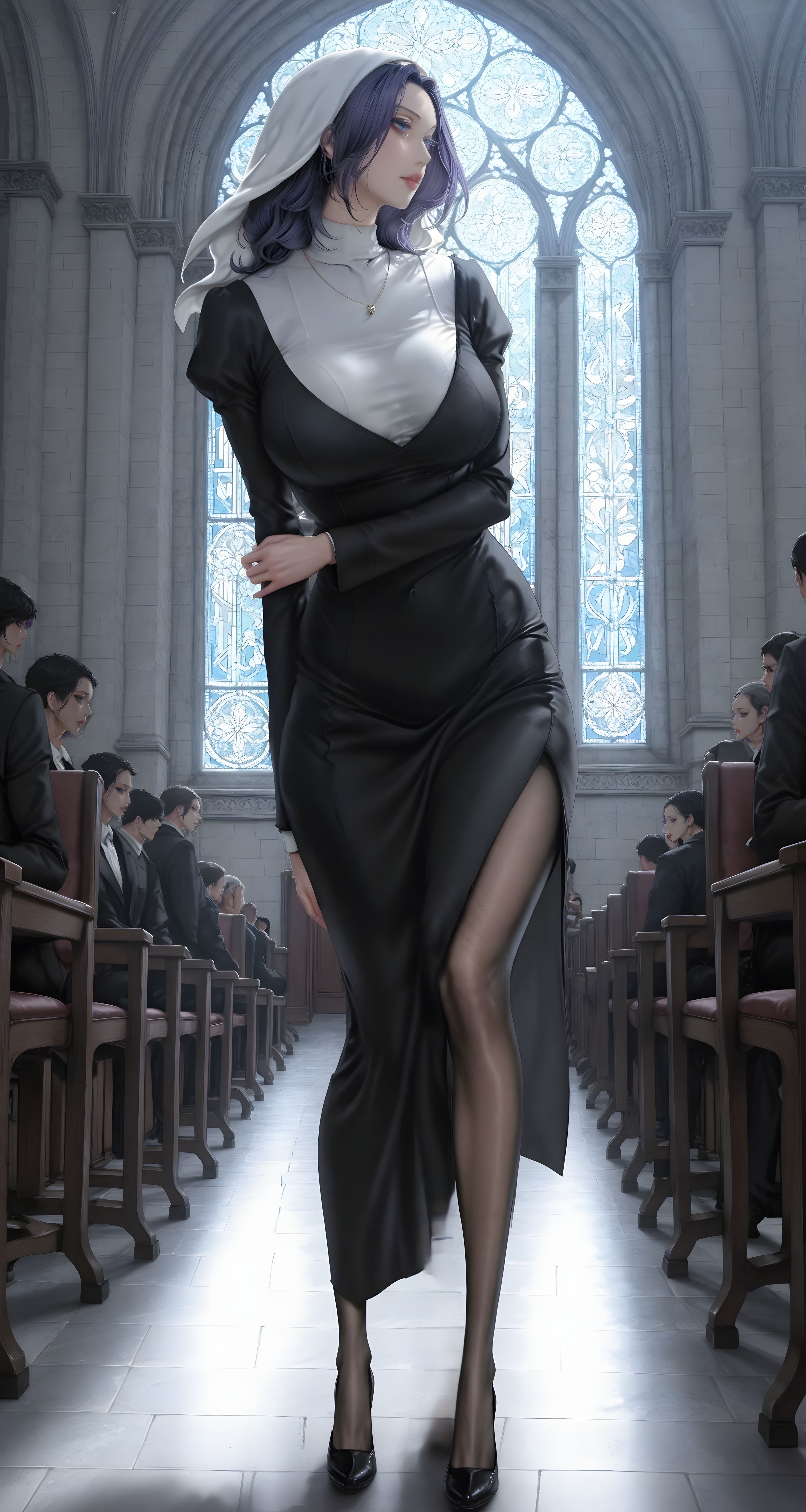 金美庭 美丽新世界 二次元 韩漫 御姐 组长配修女穿搭