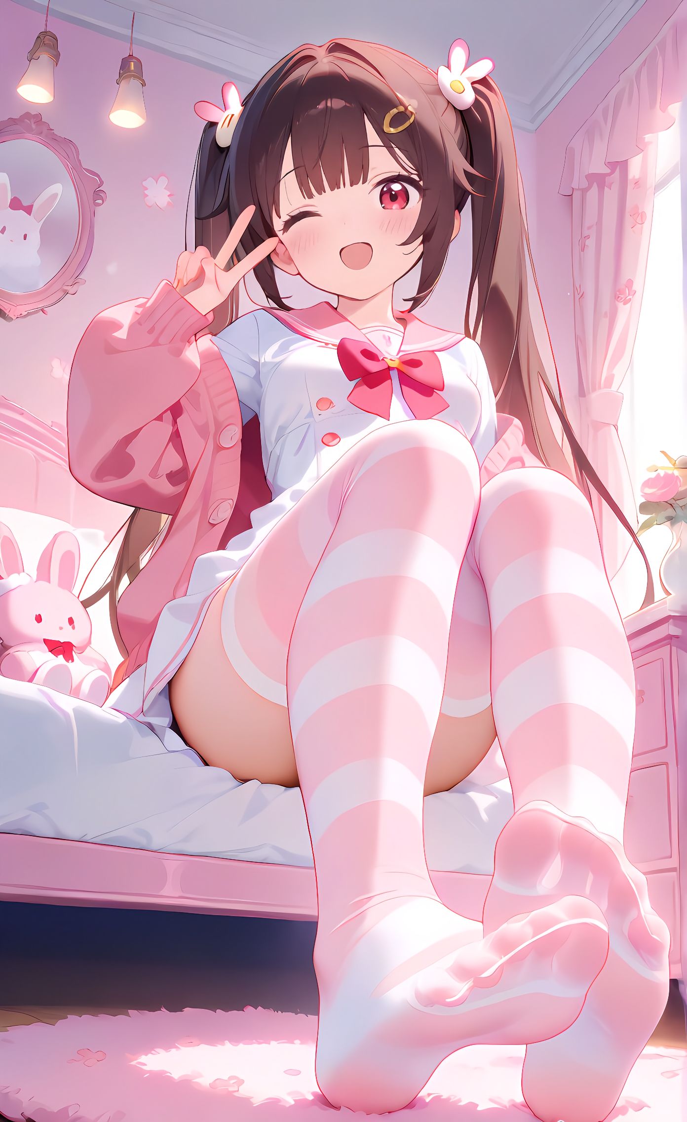 二次元 美图壁纸 萝莉少女 粉色系