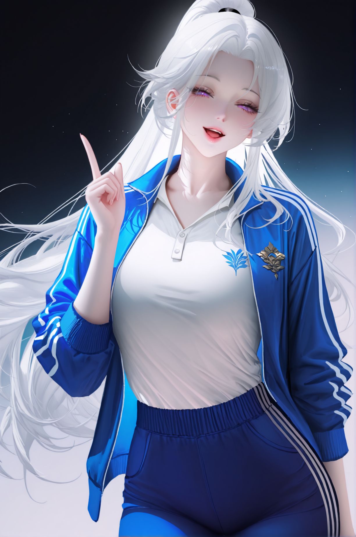活泼的学姐 二次元 白毛