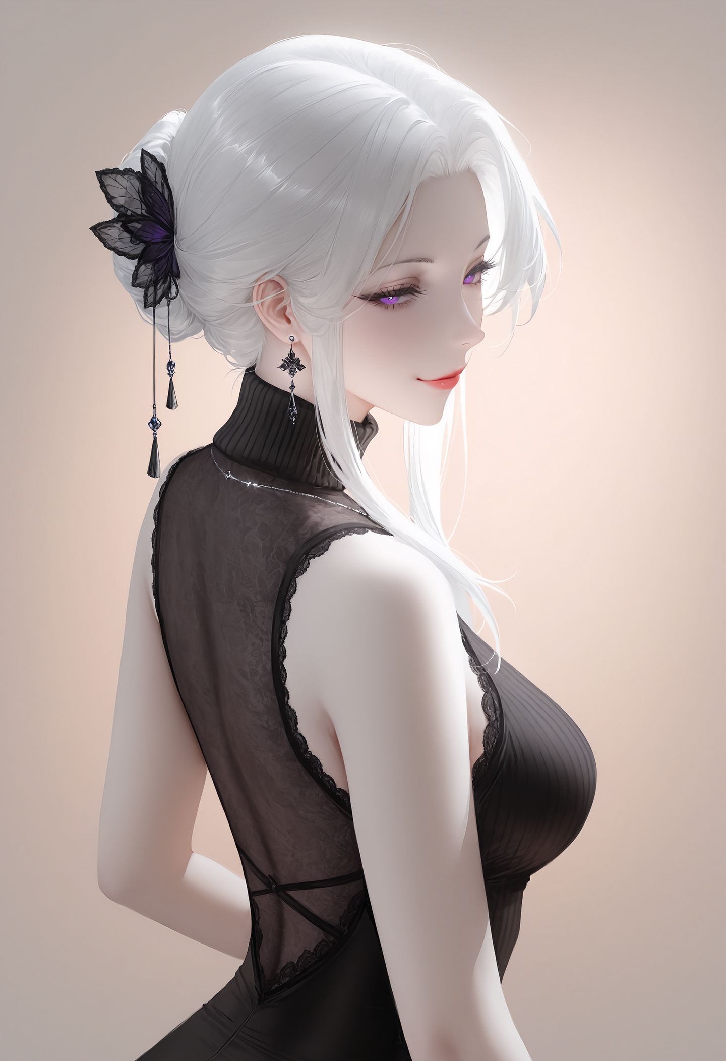 服装灵感 二次元 白毛 人妻穿搭 ai绘画生成