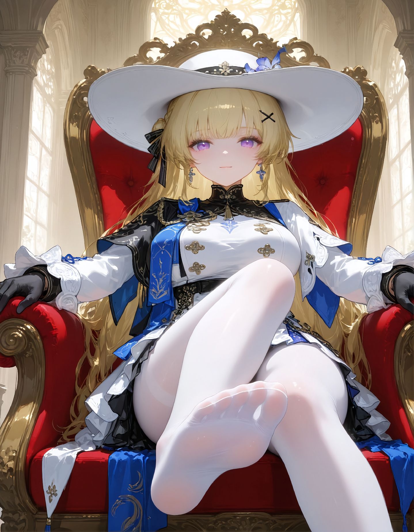 【鸣潮 菲比】二次元少女 白丝 美腿 丝袜