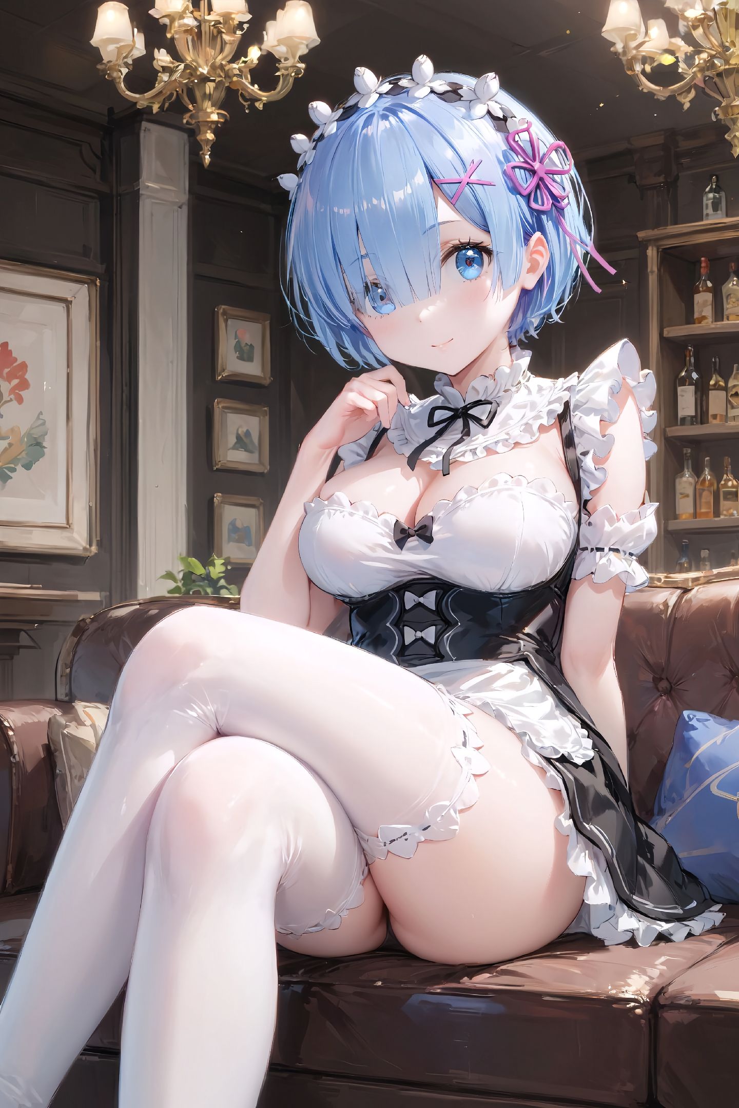 二次元美图 从零开始的异世界生活 雷姆 二次元少女