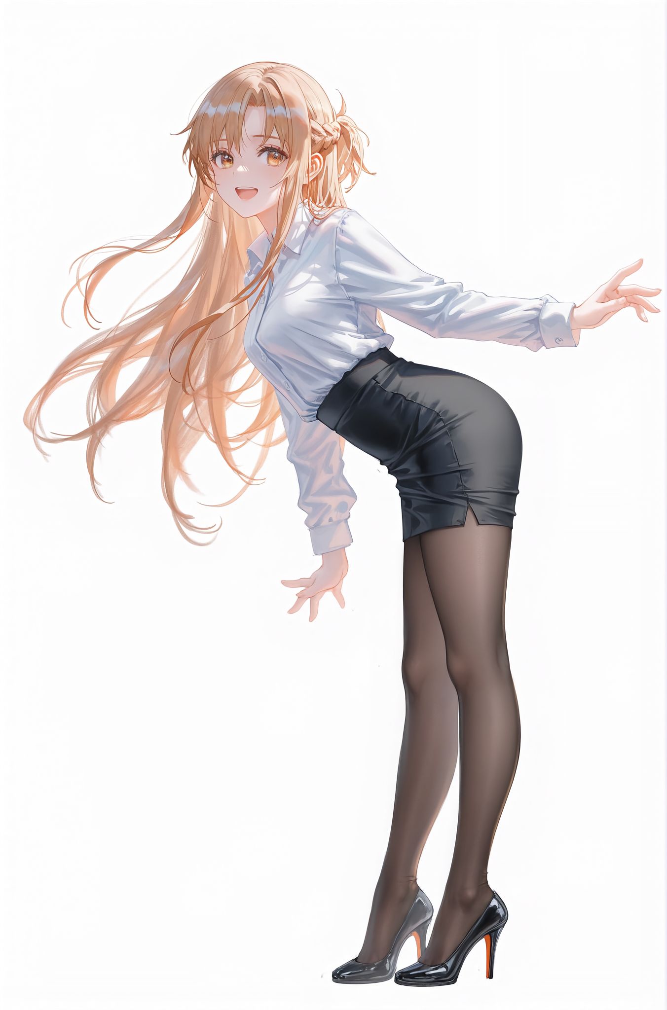 换装亚丝娜 立绘 二次元少女 刀剑神域 AI绘画