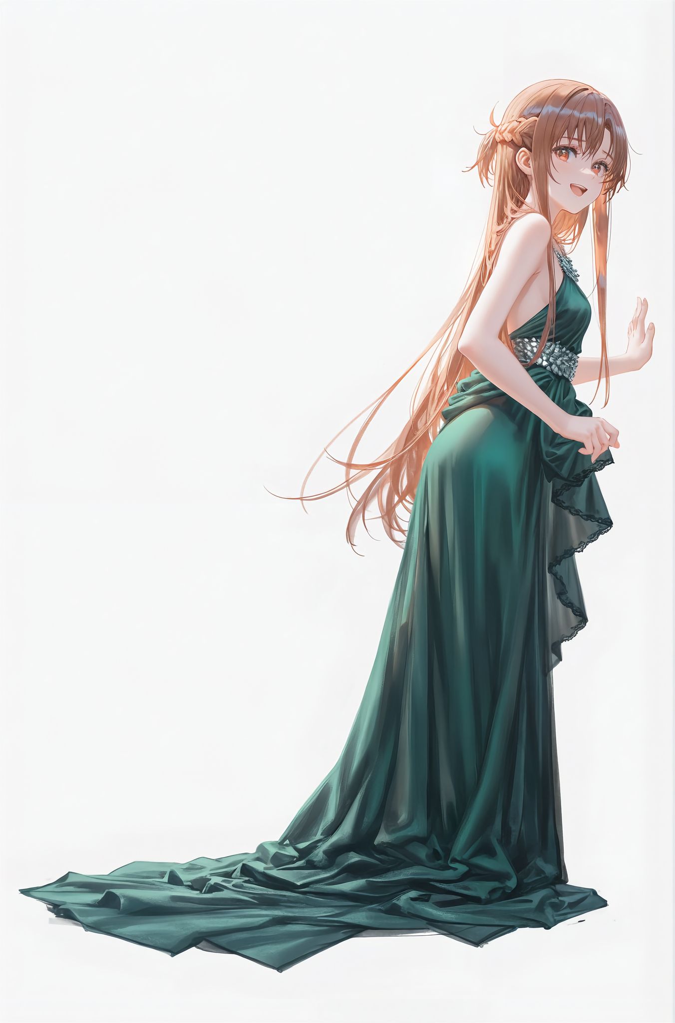 换装亚丝娜 立绘 二次元少女 刀剑神域 AI绘画