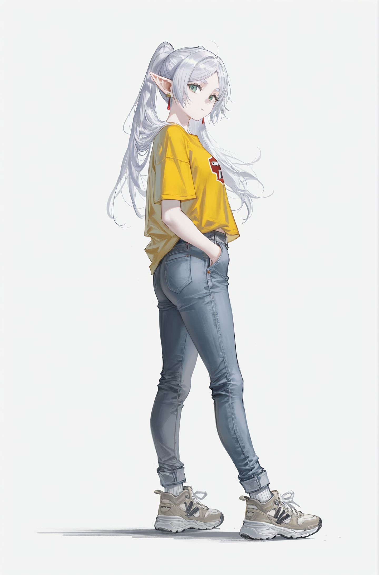 变装芙莉莲 AI绘画 二次元 立绘